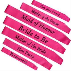 Hot Pink Hens’ Party Sashes